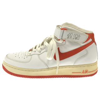 ナイキ(NIKE)のNIKE ナイキ 06年製 観賞用 AIR FORCE1 MID エアフォース1 ミッド ハイカットスニーカー プレイヤーズ ホワイト/オレンジ 315091-181 US8.5(スニーカー)