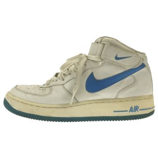 ナイキ(NIKE)のNIKE ナイキ 04年製 観賞用 AIR FORCE1 MID エアフォース1 ミッド ハイカットスニーカー ホワイト/ブルー 306352-145 US8.5(スニーカー)