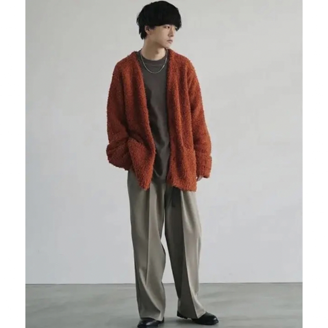 LIDNMリドムFEATHER YARN LOOSE CARDIGANオレンジM 【おまけ付】 4440