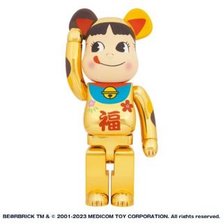MEDICOM TOY - BE@RBRICK 招き猫 ペコちゃん 福 金メッキ 1000% 新品