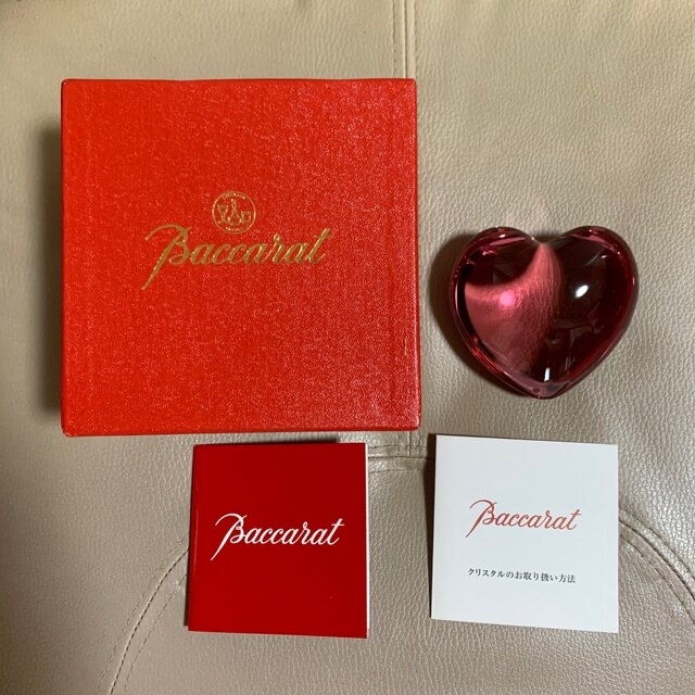 残りわずか 未使用 ペーパーウェイト バカラ coeur Baccarat 置物