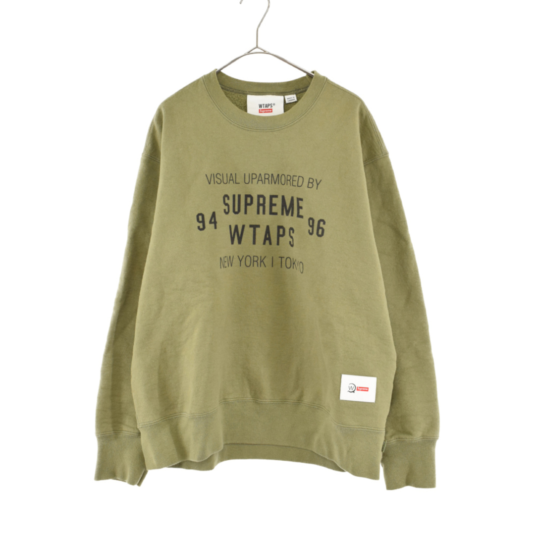 SUPREME シュプリーム 21AW ×WTAPS Crewneck light olive ×ダブル ...