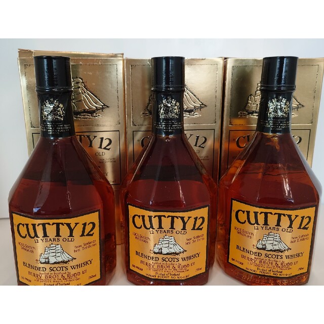 CUTTY12yearsOLD750ml3本(ウイスキー)