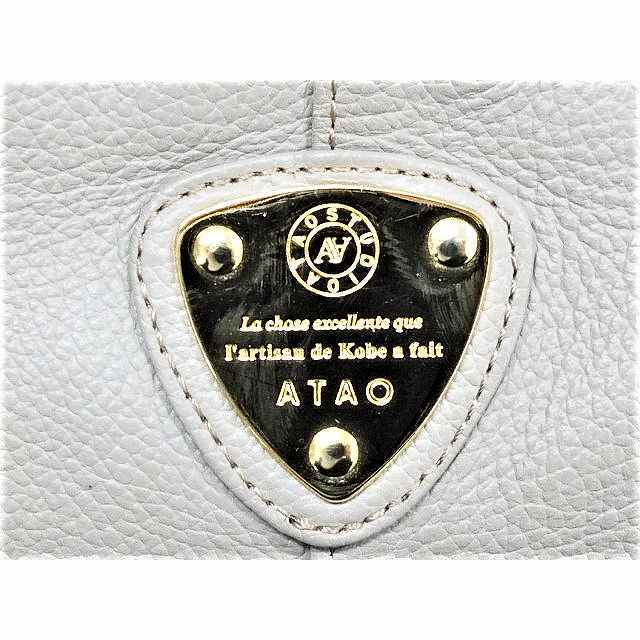 ATAO(アタオ)のレザー2WAYバッグ  エルヴィ グレージュ 【中古】JA-16240 レディースのバッグ(ショルダーバッグ)の商品写真