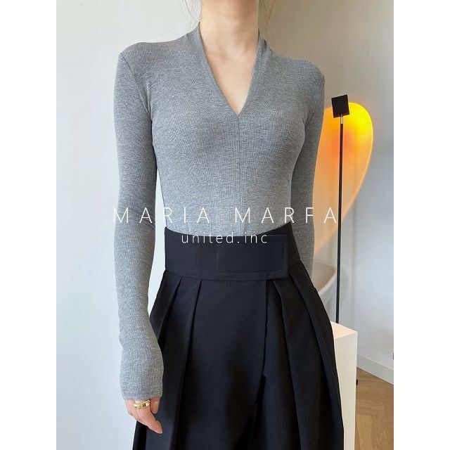 MARIA MARFA Vネック ニット セーター きれいめ 上品 ベーシック 2