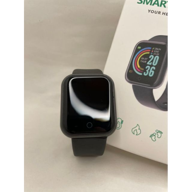 Y68スマートウォッチ 最安 時計 ギフト Bluetooth 黒 おすすめの通販 by はうる's shop｜ラクマ