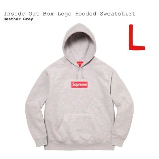 シュプリーム(Supreme)のSupreme Inside Out Box Logo Hooded グレー(パーカー)