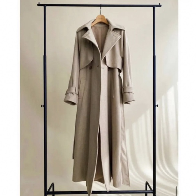 louren over size wool trench coat