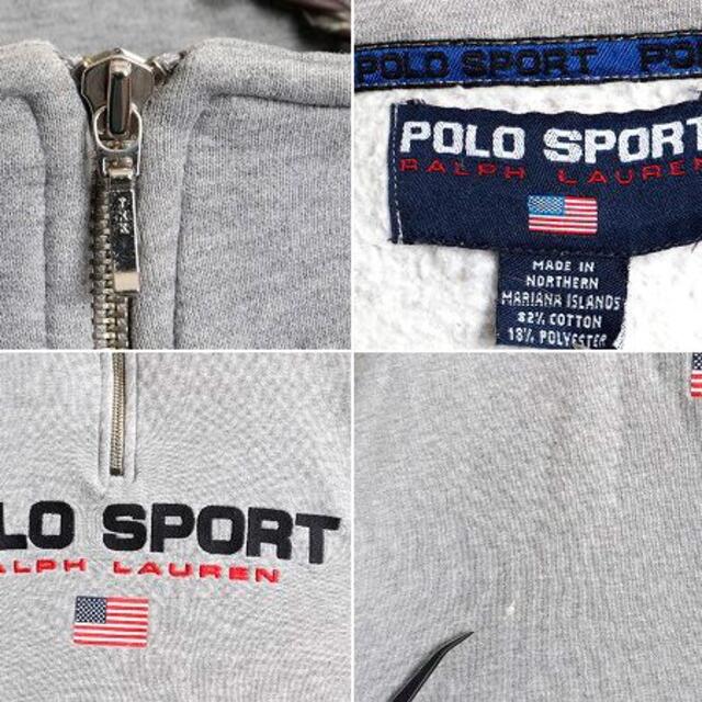 Ralph Lauren(ラルフローレン)の90s ポロスポーツ ラルフローレン ハイネック スウェット S ポロ 星条旗 メンズのトップス(スウェット)の商品写真