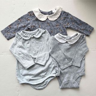 ベビーギャップ(babyGAP)のアプレレクール　ベビーギャップ　フタフタ　ロンパース　80 襟付き(ロンパース)