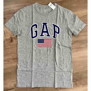 ギャップ(GAP)のGAP ギャップ ライトグレー USA国旗 Tシャツ　メンズXS(Tシャツ/カットソー(半袖/袖なし))