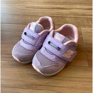 ニューバランス(New Balance)のニューバランス　スニーカー　ベビー　キッズ　12.5 パープル　紫　中古(スニーカー)