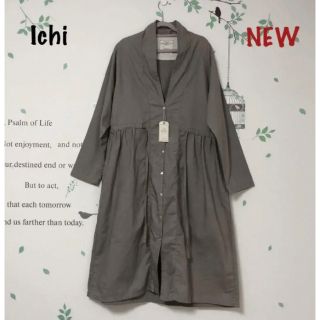 イチ(ichi)の#76 新品❣️イチ(日本製) 訳あり グレー系 リネンジャケット(ノーカラージャケット)