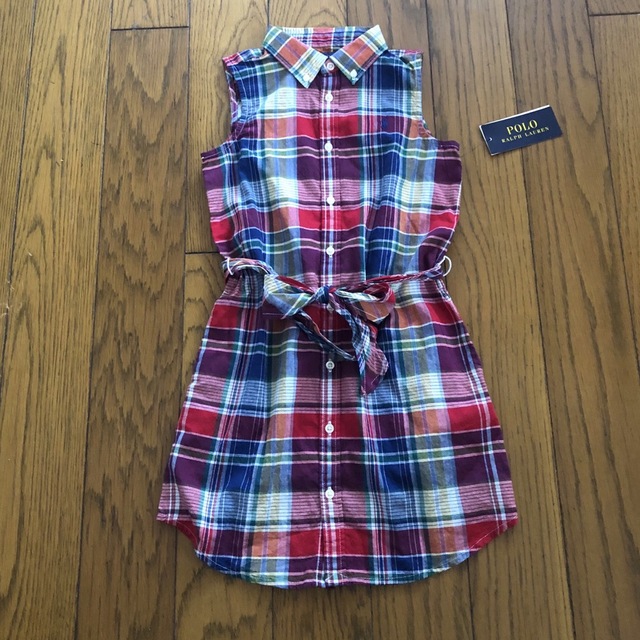 POLO RALPH LAUREN(ポロラルフローレン)のRalph Lauren新品ガールズ用シャツワンピース  120 キッズ/ベビー/マタニティのキッズ服女の子用(90cm~)(ワンピース)の商品写真