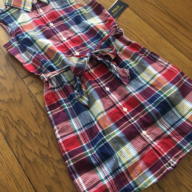 POLO RALPH LAUREN(ポロラルフローレン)のRalph Lauren新品ガールズ用シャツワンピース  120 キッズ/ベビー/マタニティのキッズ服女の子用(90cm~)(ワンピース)の商品写真