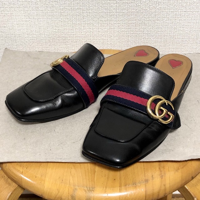 Gucci(グッチ)のグッチ　シェリーライン　スリッパ　ローファー モカシン　サボ　サンダル レディースの靴/シューズ(下駄/草履)の商品写真