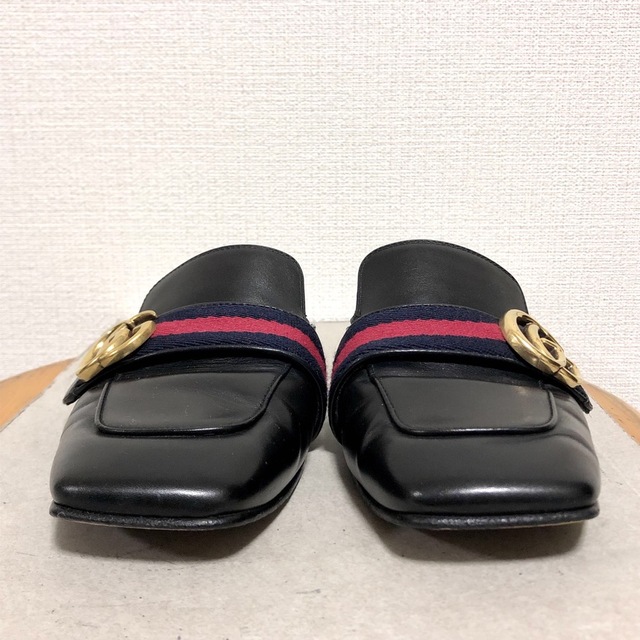 グッチ シェリーライン スリッパ ローファー モカシン サボ サンダル