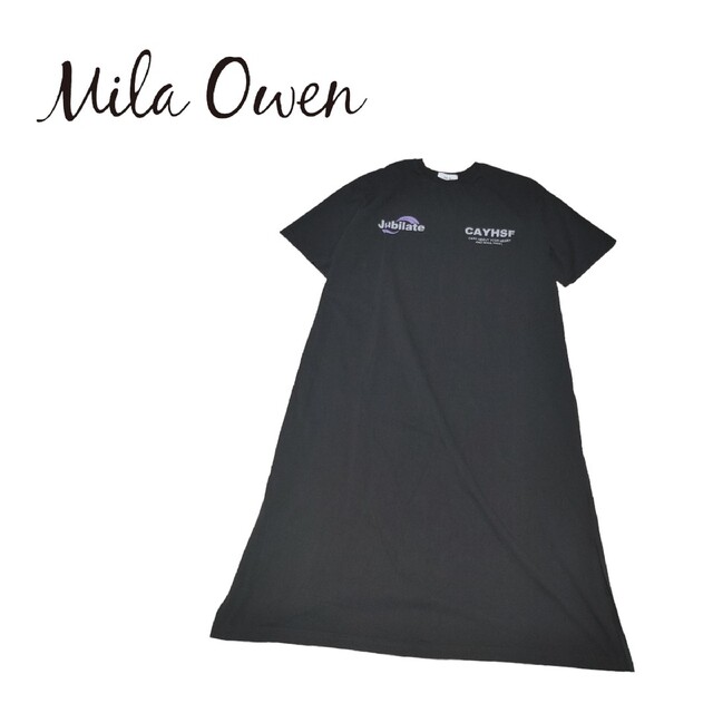 Mila Owen ミラオーウェン オーバーサイズプリントTシャツワンピース
