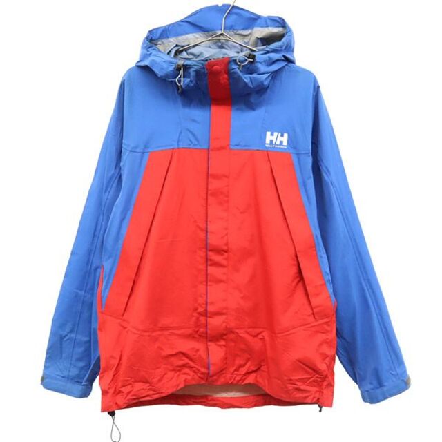 レッド×ブルー商品番号ヘリーハンセン 切替 ナイロン マウンテンパーカー L レッド×ブルー HELLY HANSEN アウトドア メンズ   【230327】