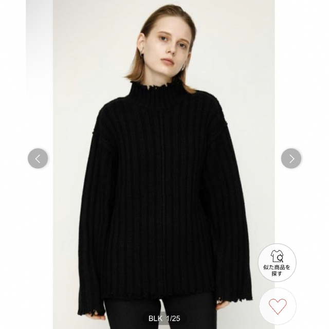 SLY(スライ)のSLY CRASHED TURTLE NECK L／G トップス レディースのトップス(ニット/セーター)の商品写真