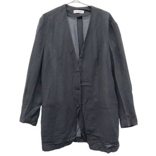 カルバンクライン(Calvin Klein)のカルバンクライン ノーカラー ジャケット 11 グレー Calvin klein レディース 【中古】  【230327】(ロングコート)