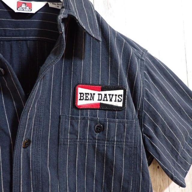 BEN DAVIS(ベンデイビス)の超 美品 ベンデイビス ウォバッシュ ワークシャツ M ワッペン マチ付き レア メンズのトップス(シャツ)の商品写真