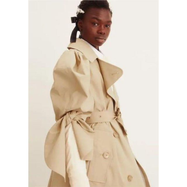 Simone Rocha x H&M パフスリーブ トレンチコート ベージュ S-