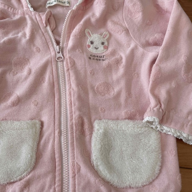 coeur a coeur(クーラクール)のキムラタン　クーラクール　パーカー　90 キッズ/ベビー/マタニティのキッズ服女の子用(90cm~)(カーディガン)の商品写真