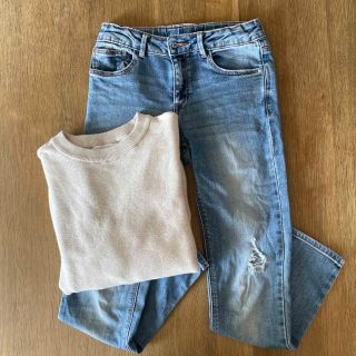 ザラ(ZARA)のZARA kids デニムandニット　セット　サイズ10  140cm(その他)