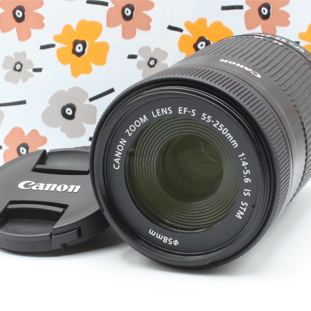 スマホ/家電/カメラ傷擦れ無しのほぼ新品❤️Canon  EF-S55-250mm IS STM