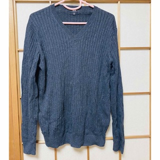 ユニクロ(UNIQLO)のユニクロ　UNIQLO  長袖　セーター　XL カシミヤ　綿 メンズ　大きい服　(ニット/セーター)