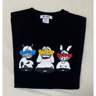 BEFTEY キャトウシ ビッグシルエットT（ブラック）(Tシャツ/カットソー(半袖/袖なし))