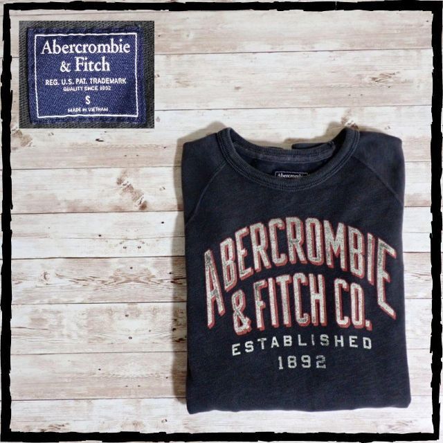 Abercrombie&Fitch アバクロ ビンテージプリント加工 スウェット