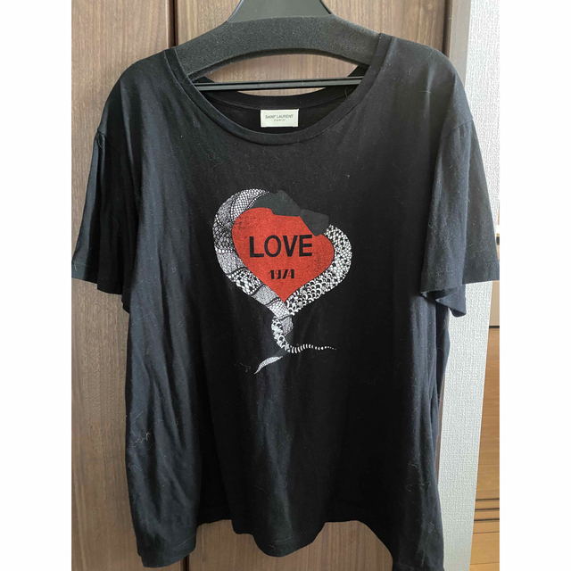 【稀少】サンローランパリ 18SS LOVE1974 Tシャツ S ブラック