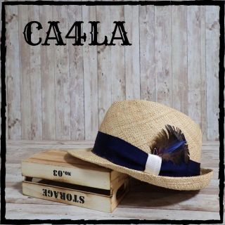 カシラ(CA4LA)のCA4LA カシラ ストローハット 日本製 ウィーブトシ ハット(ハット)