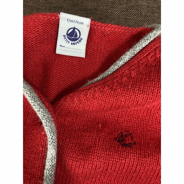 PETIT BATEAU(プチバトー)のpetit bateau プチバトー  カーディガン　ベビー キッズ/ベビー/マタニティのベビー服(~85cm)(カーディガン/ボレロ)の商品写真