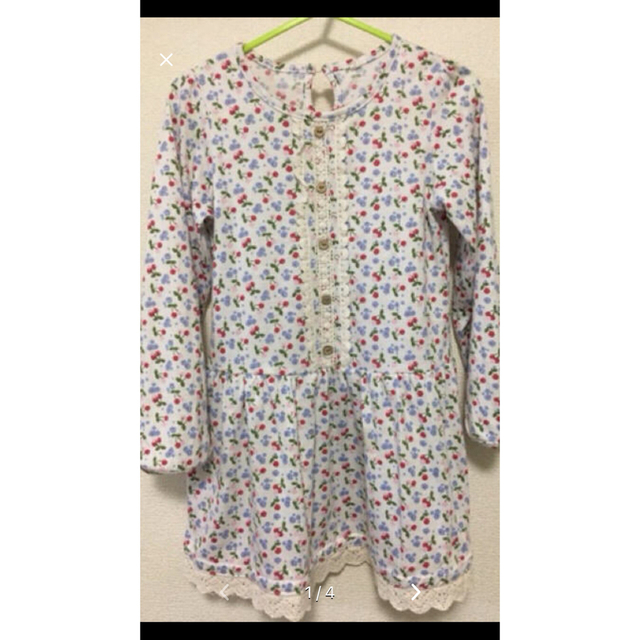 花柄チュニックワンピース　130㎝ キッズ/ベビー/マタニティのキッズ服女の子用(90cm~)(Tシャツ/カットソー)の商品写真