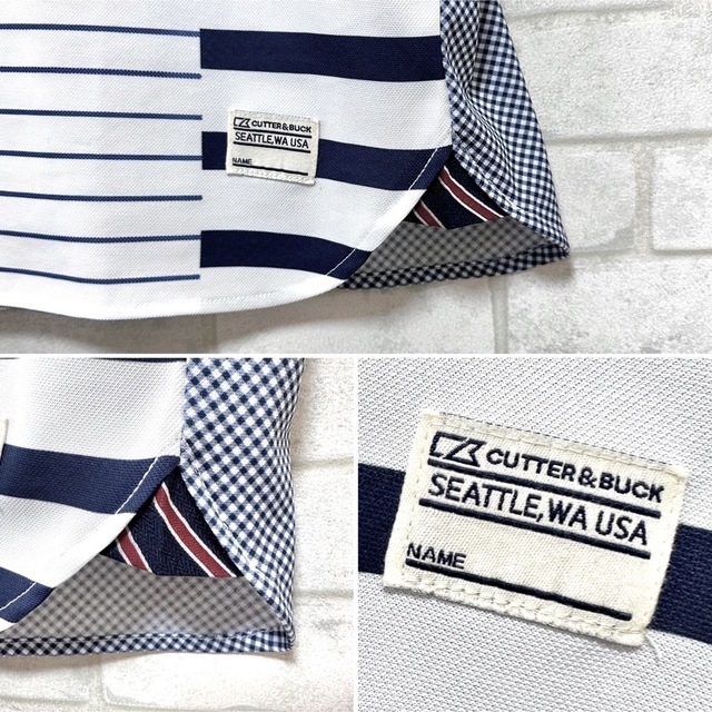 ☆美品☆ CUTTER&BUCK カッターアンドバック ポロシャツ ボーダー 7