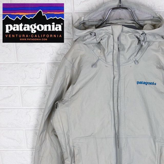 patagonia - パタゴニア アウトドア ナイロンジャケット ブルゾンフーディー ワンポイントロゴの通販 by 古着屋アトム|パタゴニアならラクマ