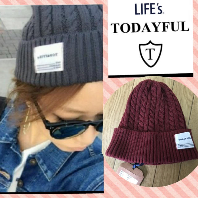 TODAYFUL(トゥデイフル)の新品コットンケーブルニットキャップ todayful トゥデイフル ungrid レディースの帽子(ニット帽/ビーニー)の商品写真