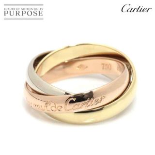 カルティエ(Cartier)のカルティエ Cartier トリニティ MM #49 リング K18 YG WG PG 3連 スリーゴールド 750 指輪 VLP 90183038(リング(指輪))