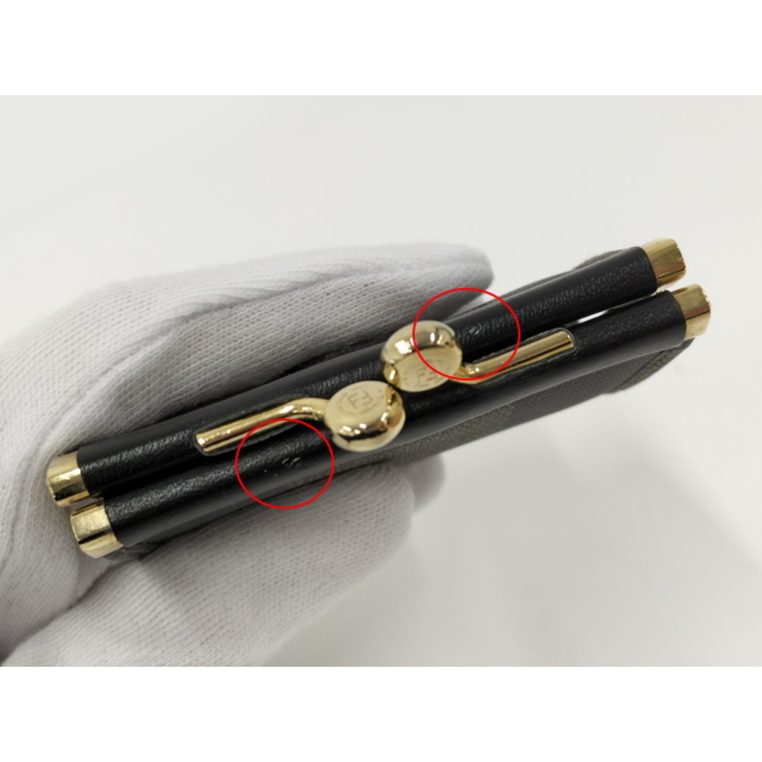 FENDI - FENDI コインケース がま口 ペカン レザー ブラウンの通販 by