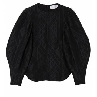 マメ(mame)のTraditional Pattern Jacquard Top / サイズ1(シャツ/ブラウス(長袖/七分))