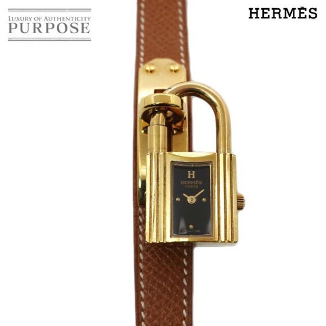Hermes - エルメス HERMES ケリーウォッチ ヴィンテージ レディース 腕時計 ブラック 文字盤 クォーツ ウォッチ カデナ Kelly Watch VLP 90185793