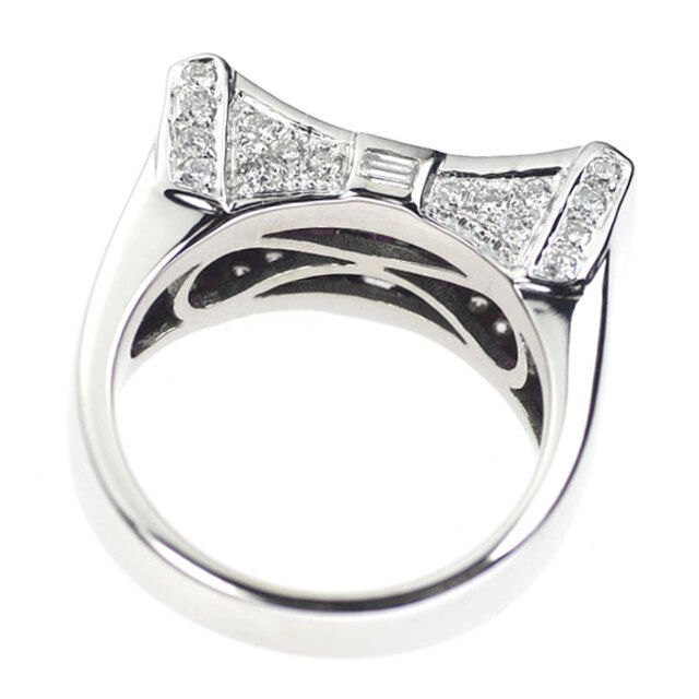 K18WG ピンクサファイア ダイヤモンド リング 2.09ct D0.39ct
