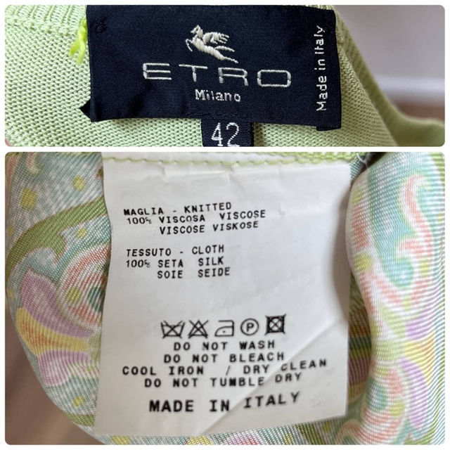 ETRO エトロ ペイズリー柄プルオーバーカットソー スカーフ生地 異色生地 8