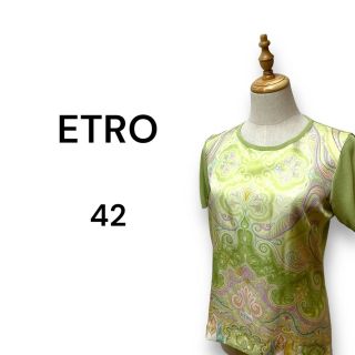 エトロ(ETRO)のETRO エトロ ペイズリー柄プルオーバーカットソー スカーフ生地 異色生地(カットソー(半袖/袖なし))