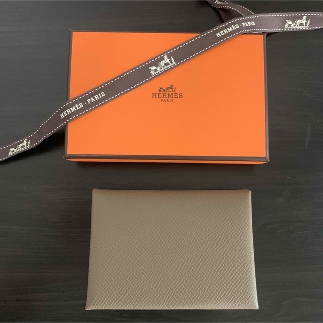 【新品未使用】HERMES エルメス　カルヴィデュオ　エトゥープ