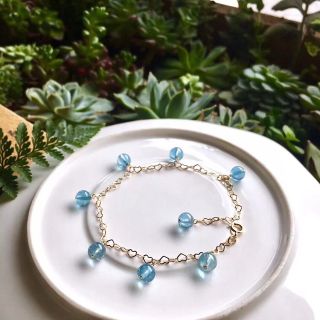 ⭐︎【天然】アクアマリン ブレスレット 5.7mmの通販 by Rui|ラクマ