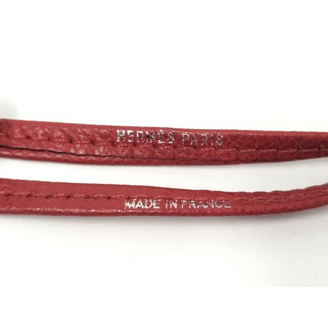 HERMES - HERMES シフレ ドッグホイッスル 犬笛 レザー レッド HERMES - HERMES シフレ ドッグホイッスル 犬笛 レザー レッド